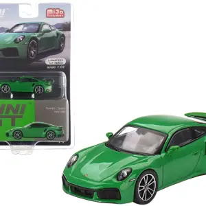 Porsche 911 Turbo S Python Green Limited Edition to 3000 pieces Worldwide 1/64 Diecast Model Car by True Scale Miniatures 3
