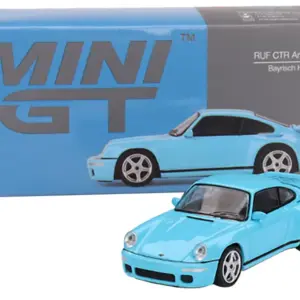 RUF CTR Anniversary Bayrisch Himmelblau Light Blue Limited Edition to 3000 pieces Worldwide 1/64 Diecast Model Car by True Scale Miniatures 2