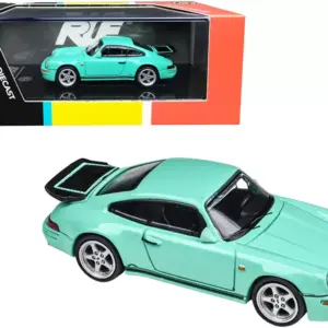 1987 RUF CTR Yellowbird Mint Green 1/64 Diecast Model Car by Paragon