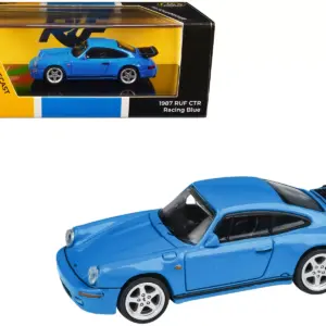 1987 RUF CTR Racing Blue 1/64 Diecast Model Car by Paragon Models 3