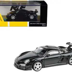 2012 RUF CTR3 Clubsport Black 1/64 Diecast Model Car by Paragon Models 2
