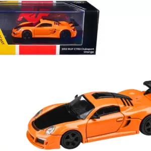 2012 RUF CTR3 Clubsport Orange with Black Hood 1/64 Diecast Model Car by Paragon Models 3
