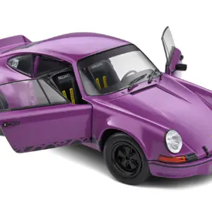 1973 Porsche 911 RSR Purple with Black Stripes 1/18 Diecast Model Car by Solido 2