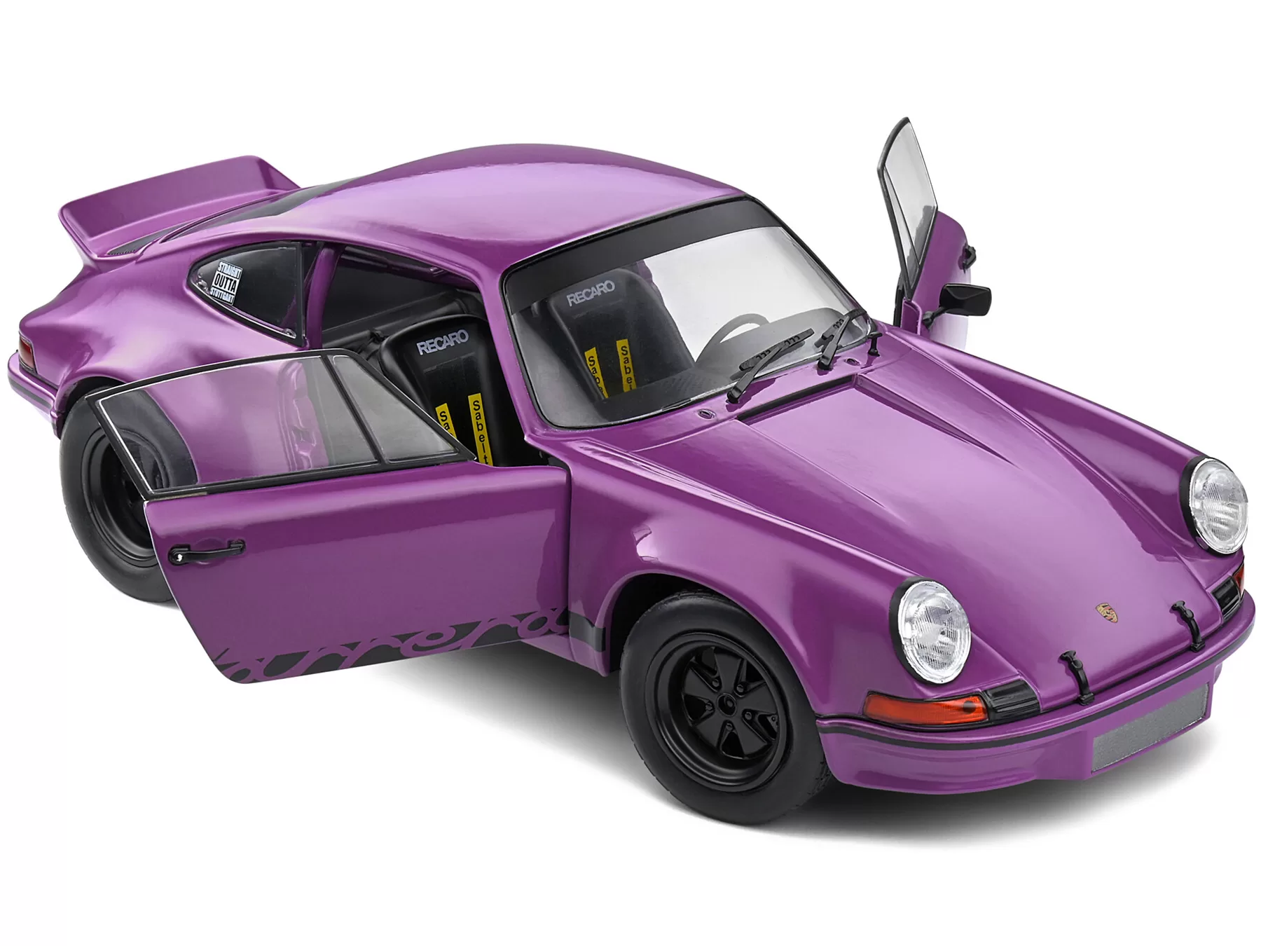 1973 Porsche 911 RSR Purple with Black Stripes 1/18 Diecast Model Car by Solido 2
