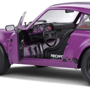 1973 Porsche 911 RSR Purple with Black Stripes 1/18 Diecast Model Car by Solido 4