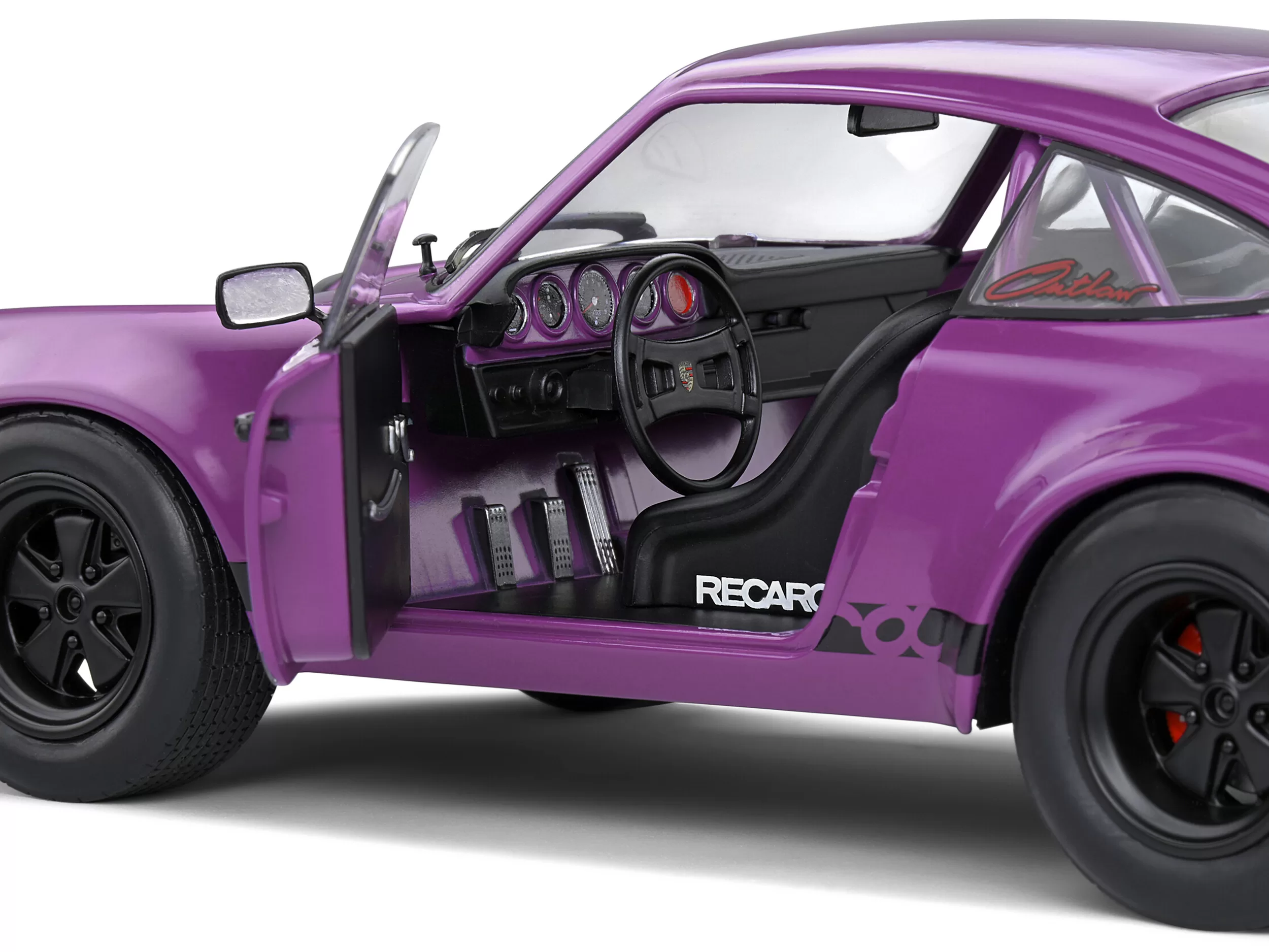 1973 Porsche 911 RSR Purple with Black Stripes 1/18 Diecast Model Car by Solido 4