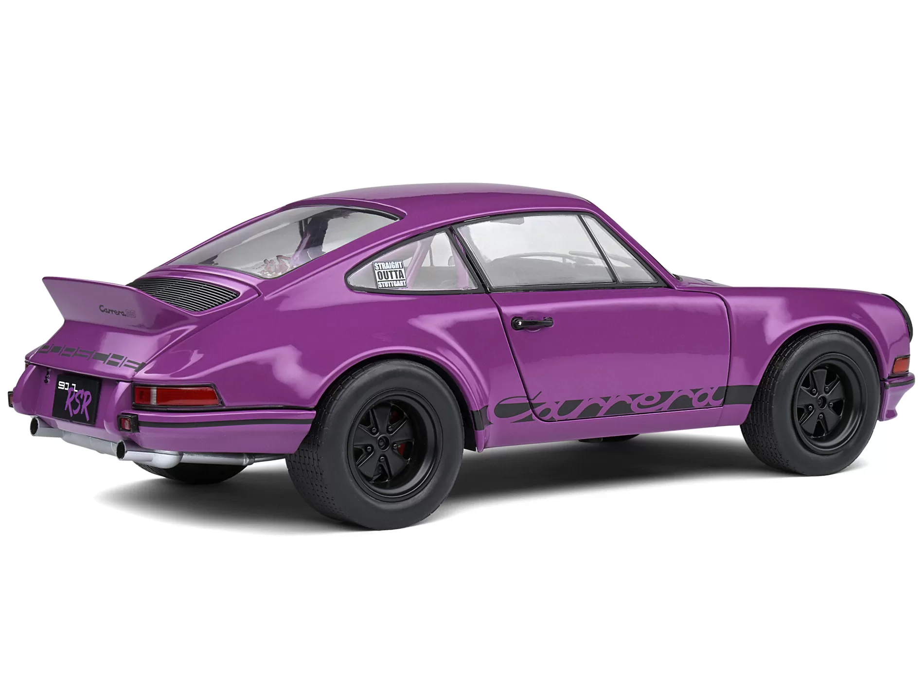 1973 Porsche 911 RSR Purple with Black Stripes 1/18 Diecast Model Car by Solido 1