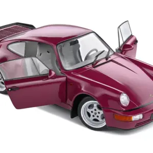 1991 Porsche 911 (964) Turbo Sternrubin Red 1/18 Diecast Model Car by Solido 2