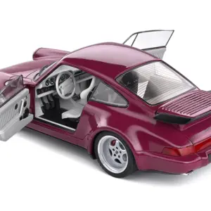 1991 Porsche 911 (964) Turbo Sternrubin Red 1/18 Diecast Model Car by Solido 4
