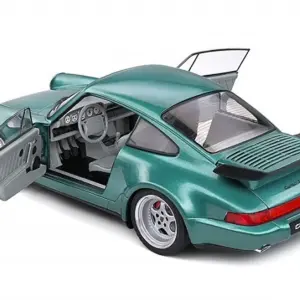 1991 Porsche 911 Turbo Wimbledon Green Metallic 1/18 Diecast Model Car by Solido 2