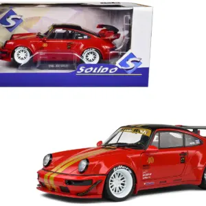 Black Top and Cherry Blossom Graphics "Red Sakura" 1/18 Diecast Model Car by Solido 1