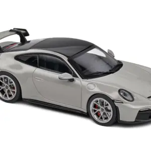 Porsche 911 (992) GT3 Chalk Gray with Black Top 1/43 Diecast Model Car by Solido 3