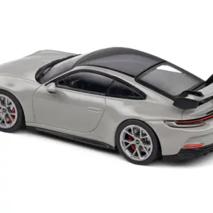 Porsche 911 (992) GT3 Chalk Gray with Black Top 1/43 Diecast Model Car by Solido 2