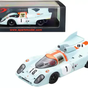 Porsche 917K RHD (Right Hand Drive) Jackie Oliver "Gulf Oil" Le Mans Test Car (1971) 1/43 Model Car by Spark 2