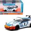 Porsche RWB 964 Ichiban Boshi #8 “Martini” Silver with Stripes “RAUH-Welt BEGRIFF” 1/43 Diecast Model Car by Tarmac Works Porsche RWB 964 Ichiban Boshi #8 “Martini” Silver with Stripes “RAUH-Welt BEGRIFF” 1/43 Diecast Model Car by Tarmac Works