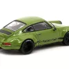 RWB Backdate Olive Green with Black Stripes “RAUH-Welt BEGRIFF” “Hobby64” Series 1/64 Diecast Model Car by Tarmac Works