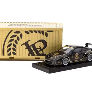 997 Old & New Body Kit #23 Black with Gold Graphics "John Player Special" "Hobby64" Series 1/64 Diecast Model Car by Tarmac Works 2