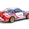 Porsche 911 GT2 #30 “Sohgo-Keibi” White with Red and Blue Graphics “Collab64” Series 1/64 Diecast Model Car by Schuco & Tarmac Works Porsche 911 GT2 #30 “Sohgo-Keibi” White with Red and Blue Graphics “Collab64” Series 1/64 Diecast Model Car by Schuco & Tarmac Works