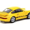 Porsche 911 Turbo Yellow with Black Stripes “Collab64” Series 1/64 Diecast Model Car by Schuco & Tarmac Works