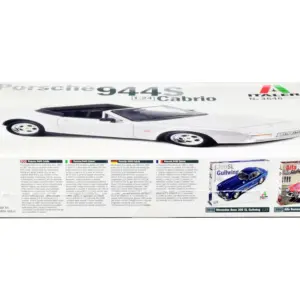 Skill 2 Model Kit Porsche 944 S Cabriolet 1/24 Scale Model by Italeri