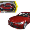 2016 Alfa Romeo Giulia Burgundy 1/24 Diecast Model Car by Bburago