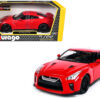 2017 Nissan GT-R R35 Red 1/24 Diecast Car Model by BBurago