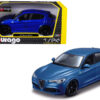 Alfa Romeo Stelvio Quadrifoglio Blue 1/24 Diecast Model Car by Bburago