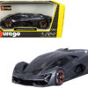 Lamborghini Terzo Millennio Dark Gray Metallic with Black Top and Carbon Accents 1/24 Diecast Model Car by Bburago Lamborghini Terzo Millennio Dark Gray Metallic with Black Top and Carbon Accents 1/24 Diecast Model Car by Bburago