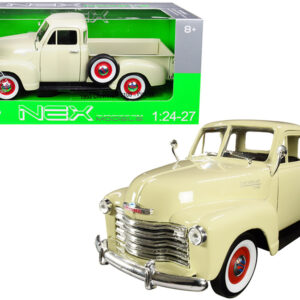 1953 Chevrolet 3100 Pickup Truck Cream 1/24-1/27 Diecast Model Car by Welly