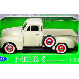 1953 Chevrolet 3100 Pickup Truck Cream 1/24-1/27 Diecast Model Car by Welly