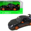 Porsche 911 (997) GT3 RS Black with Orange Accents 1/24-1/27 Diecast Model Car by Welly