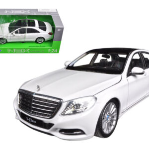 Mercedes Benz S Class with Sunroof White “NEX Models” 1/24 Diecast Model Car by Welly