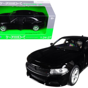 2016 Dodge Charger R/T Black “NEX Models” 1/24-1/27 Diecast Model Car by Welly