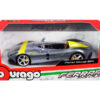 Ferrari Monza SP1 Silver Metallic with Yellow Stripes 1/24 Diecast Model Car by Bburago Ferrari Monza SP1 Silver Metallic with Yellow Stripes 1/24 Diecast Model Car by Bburago