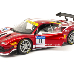 Ferrari 488 Challenge #11 Candy Red with White Stripes 