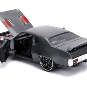 1972 Plymouth GTX 440 Metallic Gray with Red Stripe 