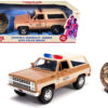 Hopper’s Chevrolet Blazer with Police Badge “Hawkins Police Dept.” “Stranger Things” (2016) TV Series 1/24 Diecast Model Car by Jada Hopper’s Chevrolet Blazer with Police Badge “Hawkins Police Dept.” “Stranger Things” (2016) TV Series 1/24 Diecast Model Car by Jada