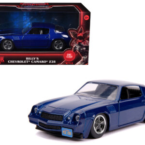 Billy’s Chevrolet Camaro Z28 Metallic Dark Blue “Stranger Things” (2016) TV Series “Hollywood Rides” 1/32 Diecast Model Car by Jada