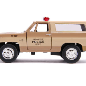 Hopper's Chevrolet Blazer "Hawkins Police Dept." "Stranger Things" (2016) TV Series "Hollywood Rides" 1/32 Diecast Model Car by Jada