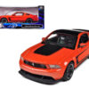 2012 Ford Mustang Boss 302 Orange and Black 1/24 Diecast Model Car by Maisto 2012 Ford Mustang Boss 302 Orange and Black 1/24 Diecast Model Car by Maisto