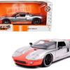 2005 Ford GT Silver with Orange Stripe “Bigtime Muscle” 1/24 Diecast Model Car by Jada 2005 Ford GT Silver with Orange Stripe “Bigtime Muscle” 1/24 Diecast Model Car by Jada