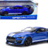 2020 Ford Mustang Shelby GT500 Blue Metallic with White Stripes “Special Edition” 1/18 Diecast Model Car by Maisto 2020 Ford Mustang Shelby GT500 Blue Metallic with White Stripes “Special Edition” 1/18 Diecast Model Car by Maisto