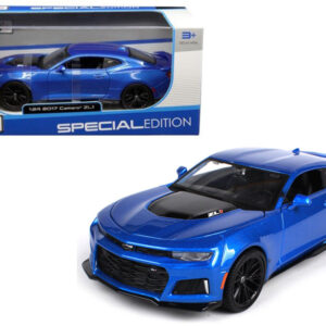 2017 Chevrolet Camaro ZL1 Blue Metallic 1/24 Diecast Model Car by Maisto