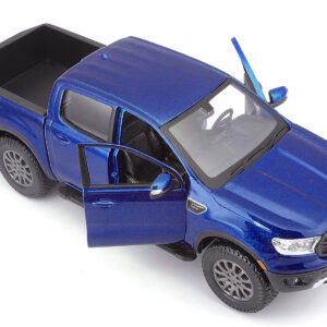 2019 Ford Ranger Lariat Sport Pickup Truck Dark Blue Metallic 1/27 Diecast Model Car by Maisto