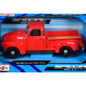 1950 Chevrolet 3100 Pickup Truck Omaha Orange 1/25 Diecast Model Car by Maisto