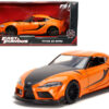 Toyota GR Supra Orange with Black Stripes “Fast & Furious 9 F9” (2021) Movie 1/32 Diecast Model Car by Jada Toyota GR Supra Orange with Black Stripes “Fast & Furious 9 F9” (2021) Movie 1/32 Diecast Model Car by Jada