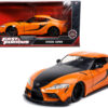 Toyota Supra Orange with Black Stripes “Fast & Furious 9 F9” (2021) Movie 1/24 Diecast Model Car by Jada
