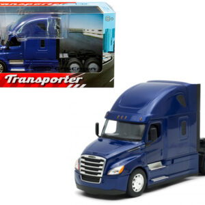 Freightliner Cascadia Truck Blue “Transporter” 1/32 Diecast Model by Welly