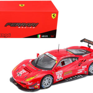 Ferrari 488 GTE #62 G. Fisichella – T. Vilander – J. Calado 24 Hours of Daytona (2017) 1/43 Diecast Model Car by Bburago
