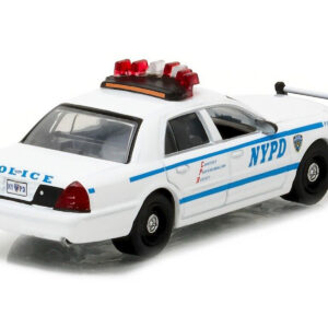 2011 Ford Crown Victoria Police New York Police Department (NYPD) with NYPD Squad Number Decal Sheet Hobby Exclusive 1/64 Diecast Model Car by Greenlight